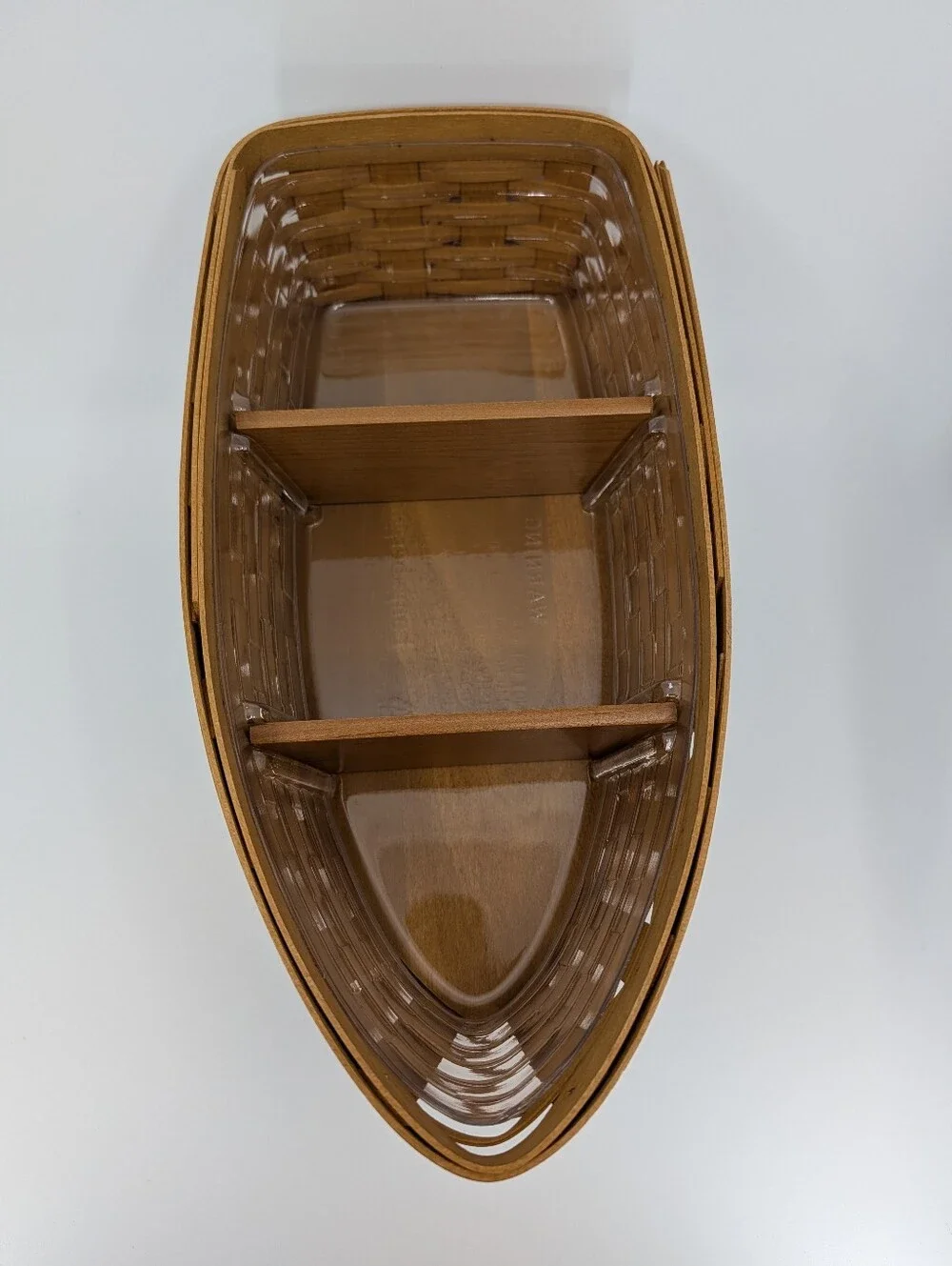 Longaberger 2003 Row Your Boat Basket, Protector & Dividers